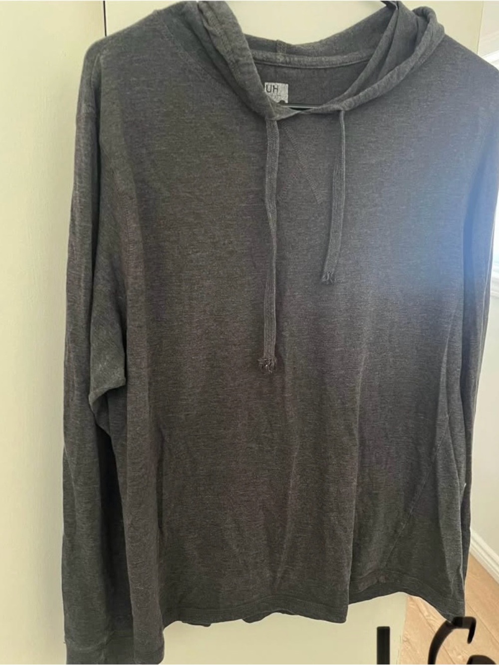 Grey hooded shirt